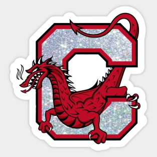 Cortland Red Dragon w/ sparkle Sticker